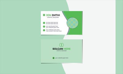 Modern and  clean design business card layout double sided business card template & simple business card mockup.