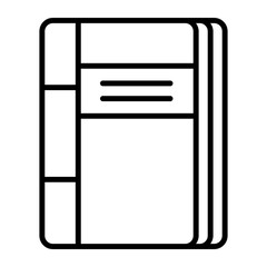 Grab this beautiful icon of diary in modern style, easy to use vector