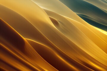 golden wavy background generative ai