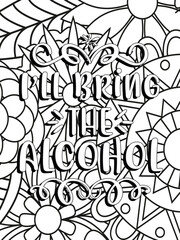 Funny-Quotes Coloring pages. Coloring page for adults and kids. Vector Illustration. 