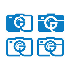 Fototapeta premium Printcamera logo with letter G R