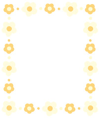 daisy flower illustration frame, 데이지 꽃 일러스트 프레임