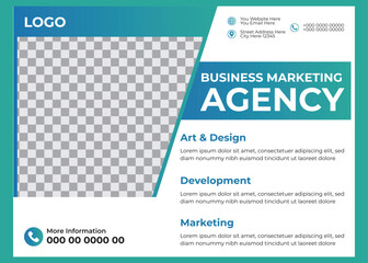 Obraz premium Corporate horizontal business conference flyer template