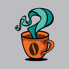 Hot Coffee Cup Logo