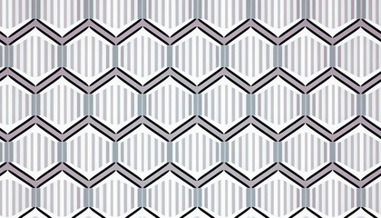 Modern Monochrome Geometric Seamless Wallpaper with Gold Accents Background AI Generated
