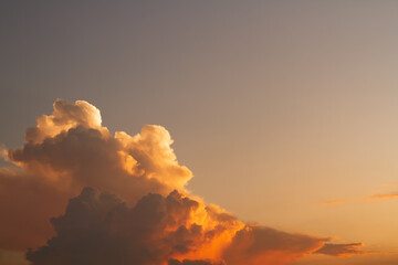 Beautiful photo of the sky in the evening. Sunset's photo.