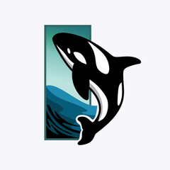 Sea Orca Whale Logo