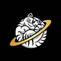 Sleeping Cat Planet Logo