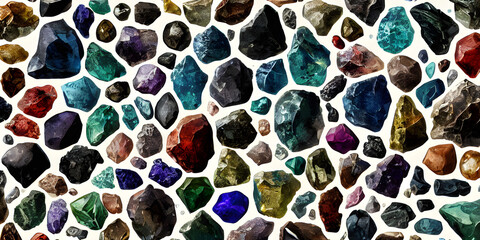 Colorfull stones on the beach surface, a beautiful background image, AI generated image