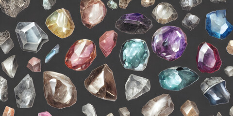 Colorfull stones on the beach surface, a beautiful background image, AI generated image