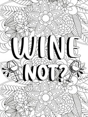 Funny-Quotes Coloring pages. Coloring page for adults and kids. Vector Illustration.
