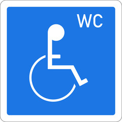 Panneau accessibilité wc pour personne handicapée	