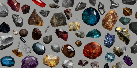 Colorfull stones on the beach surface, a beautiful background image, AI generated image