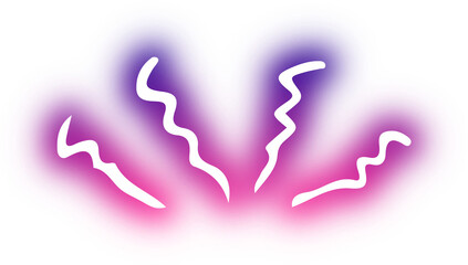 Collection of symbol shocked neon