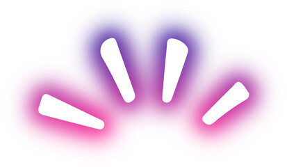 Collection of symbol shocked neon