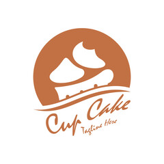Cupcake Logo design vector illustration template. Cupcake bakery icon.cake store,caker shop ,vector