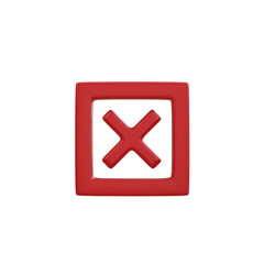 Cross mark symbols icon. Buttons with cross