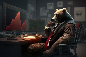 Stock bear market trading concept. Fail. Generative AI	
