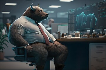 Stock bear market trading concept. Fail. Generative AI	
