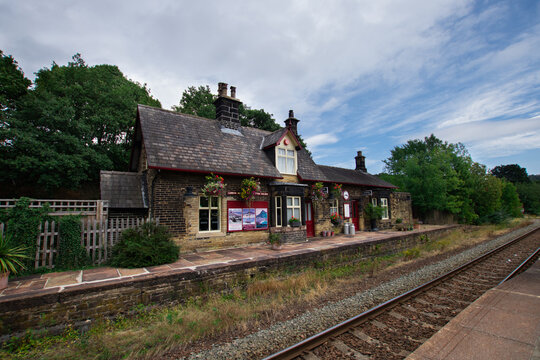Brockholes train station, 2018, Holmfirth, England, UK