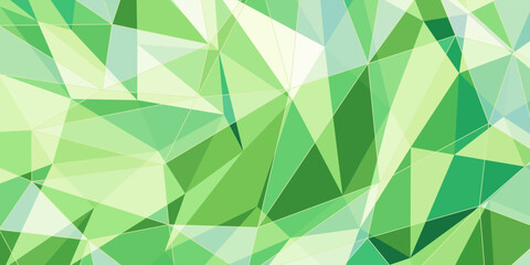 背景イラスト_三角形モザイク_緑