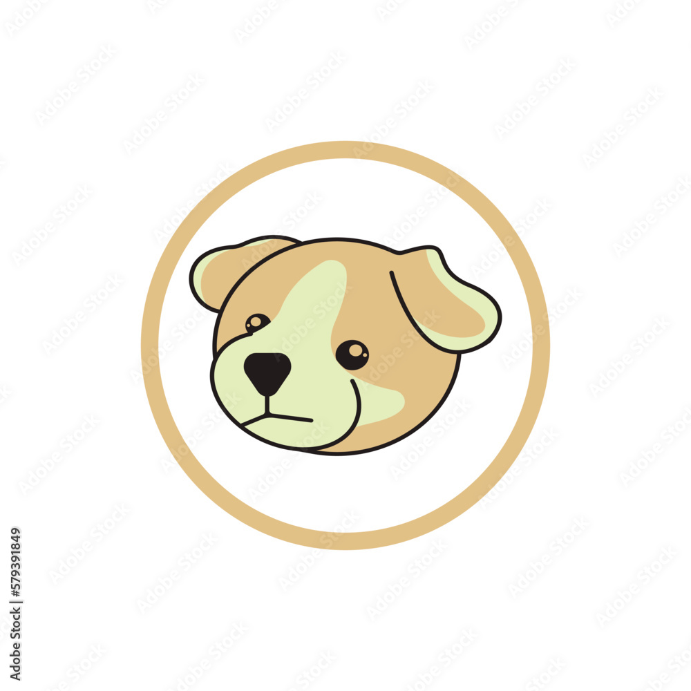 Poster Dog logo vector design icon