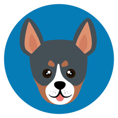 PNG image dog icon in a circle with transparent background