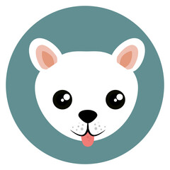 PNG image dog icon in a circle with transparent background