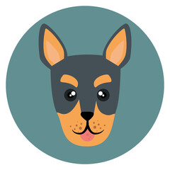 PNG image dog icon in a circle with transparent background