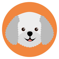 PNG image dog icon in a circle with transparent background