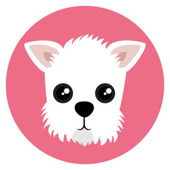 PNG image dog icon in a circle with transparent background