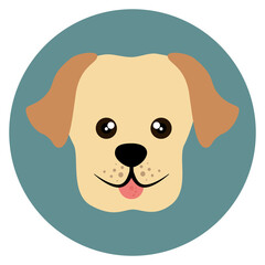 PNG image dog icon in a circle with transparent background