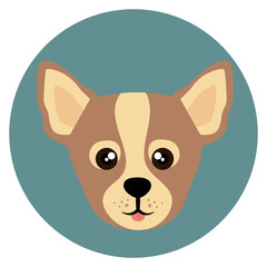 PNG image dog icon in a circle with transparent background