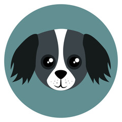 PNG image dog icon in a circle with transparent background