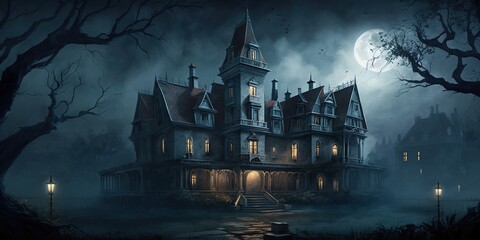 Fototapeta na wymiar haunted mansion