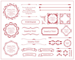 高級感のあるカードデザイン。アンティークな装飾デザイン。エレガントな縁の模様。
