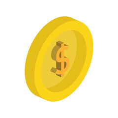 Gold coin icon png image with transparent background