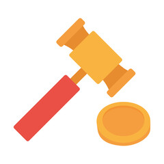 Judge gavel icon PNG image with transparent background