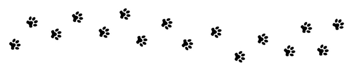 Paw Print Trace. Vector Icon