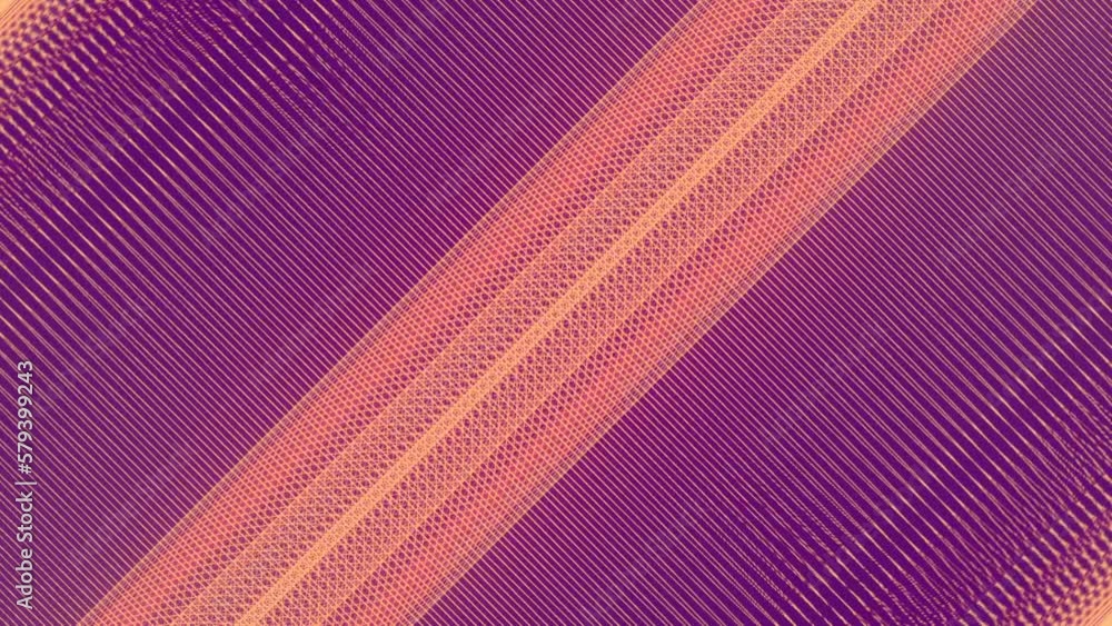 Poster Elegant, futuristic digital seamless loop animated wire structure. 3d rendering