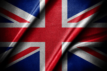 The wavying of Flag of Britain silk flag, and English flag concept design