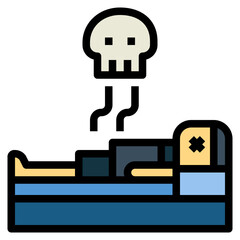 dead filled outline icon style