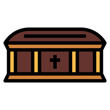 recommend clip art: coffin filled outline icon style