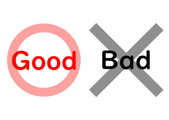 Good ＆ Bad.
○×アイコン - obrazy, fototapety, plakaty
