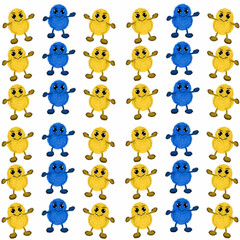 seamless pattern with funny monsters