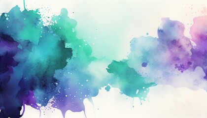 Watercolor paint splash ink background. Generative AI