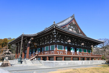 3月の京都市東山区智積院の金堂