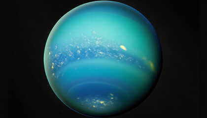 Planet similar to Uranus in space - Space wallpaper - Generative AI