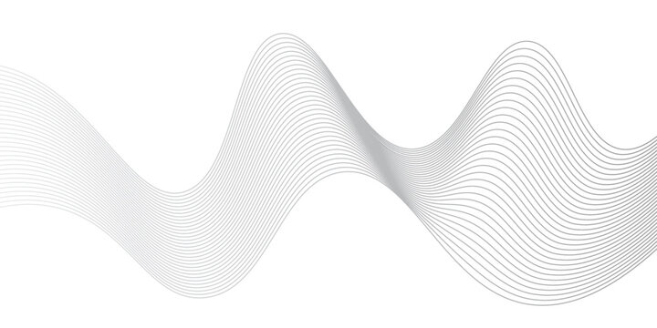 Abstract White and black wavy lines and geometric design and modern grid background . Geometric design used for parallel lines pattern and Digital landscape for presentations. background .	
