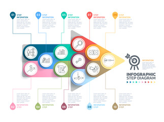 infographic arrow template background